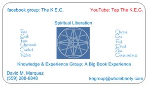 A business card for the knowledge and experience group.